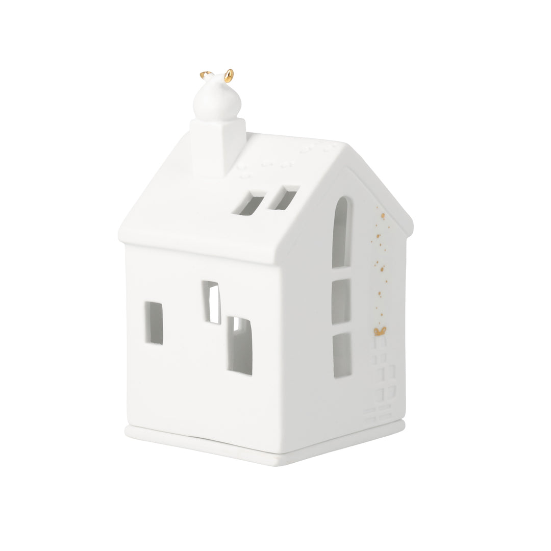 Maison avec Père Noël dans la cheminée