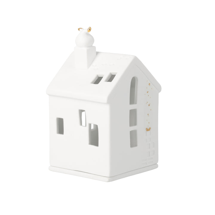 Maison avec Père Noël dans la cheminée