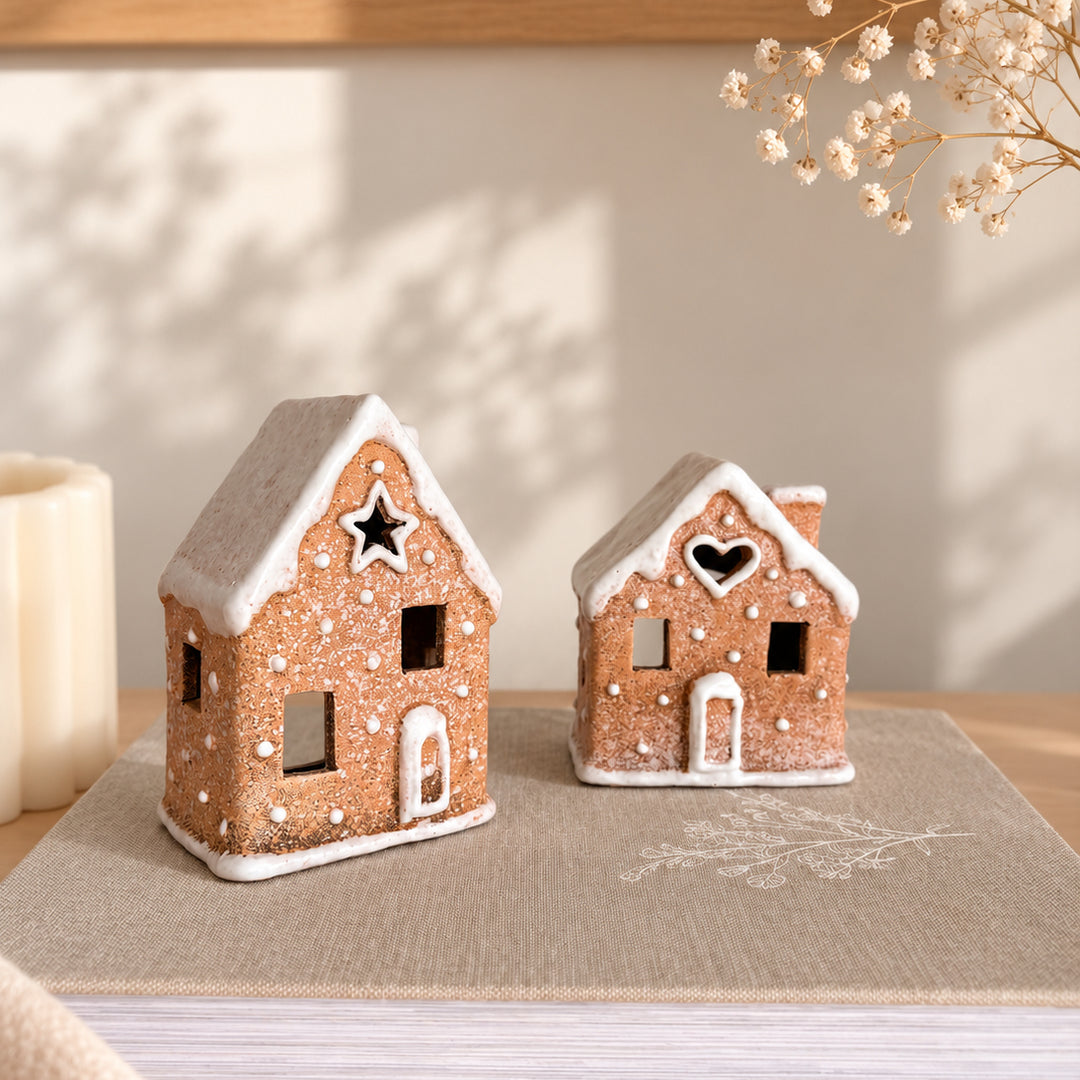 Maison photophore pain d’épices déco de Noël - 2 tailles disponibles