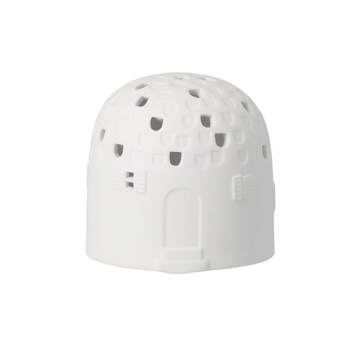 Maison Ronde Räder à LED en Porcelaine Blanche