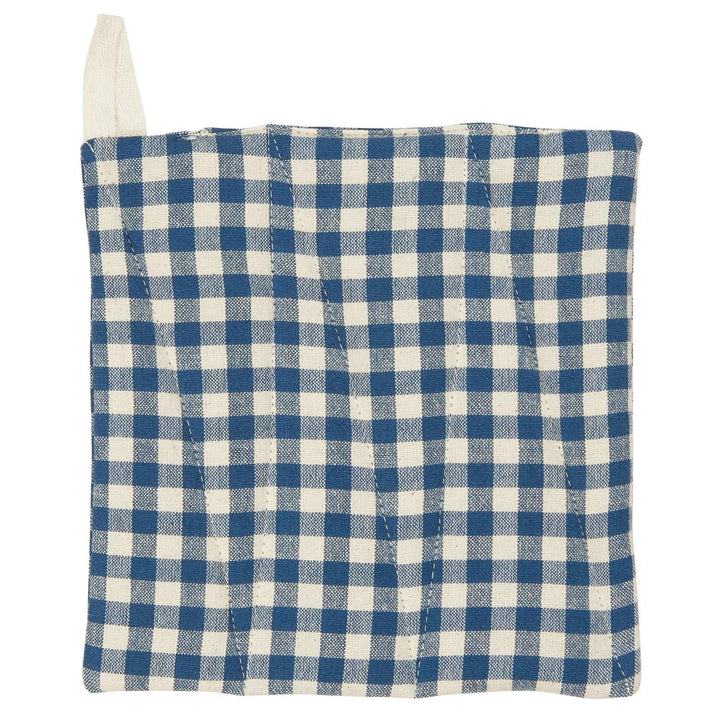 Manique vichy et bleu et blanc
