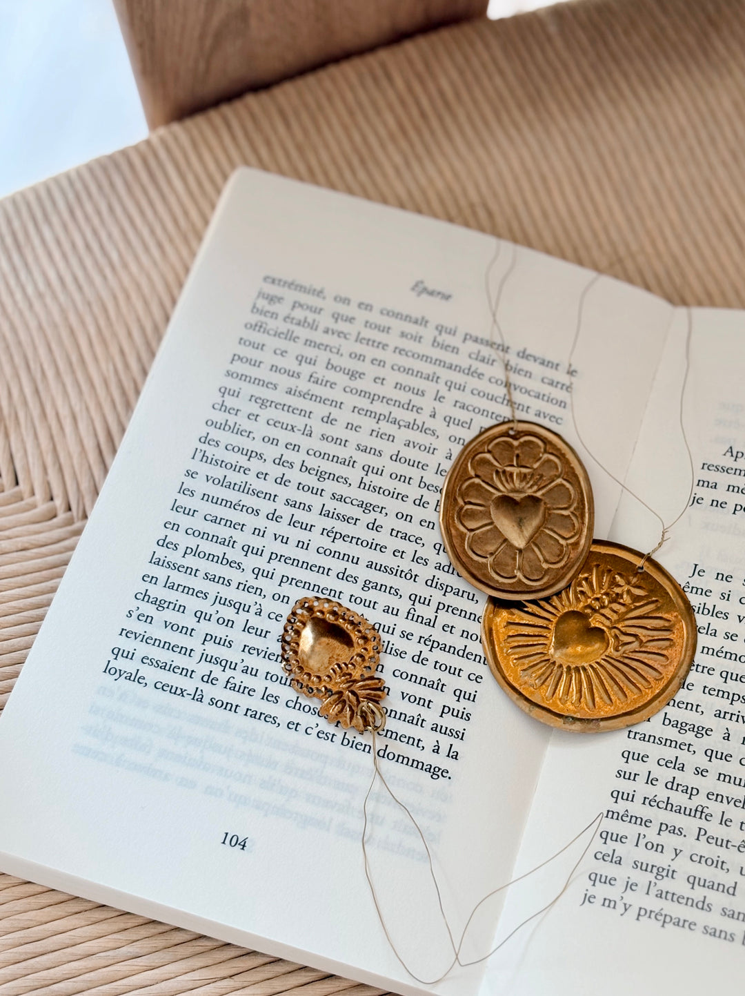 Médaillon coeur ex-voto medium