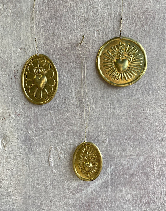 Médaillon coeur ex-voto medium