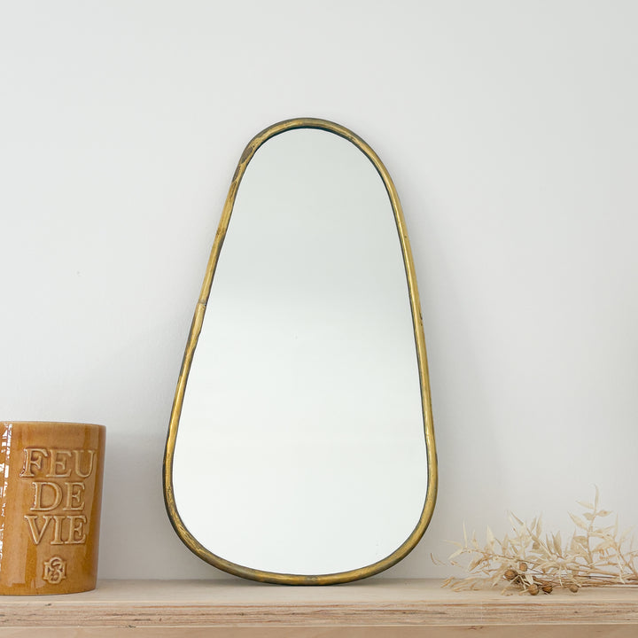 Miroir en laiton haricot S