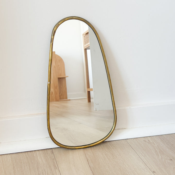 Miroir en laiton haricot S