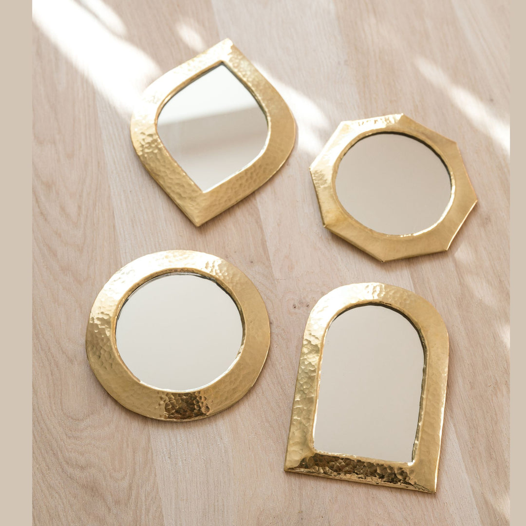 Miroir en laiton martelé - 4 modèles disponibles
