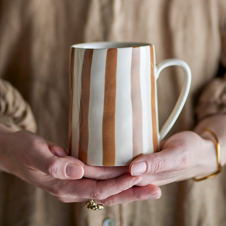 Mug with camel stripes "Bloomingville" Begonia