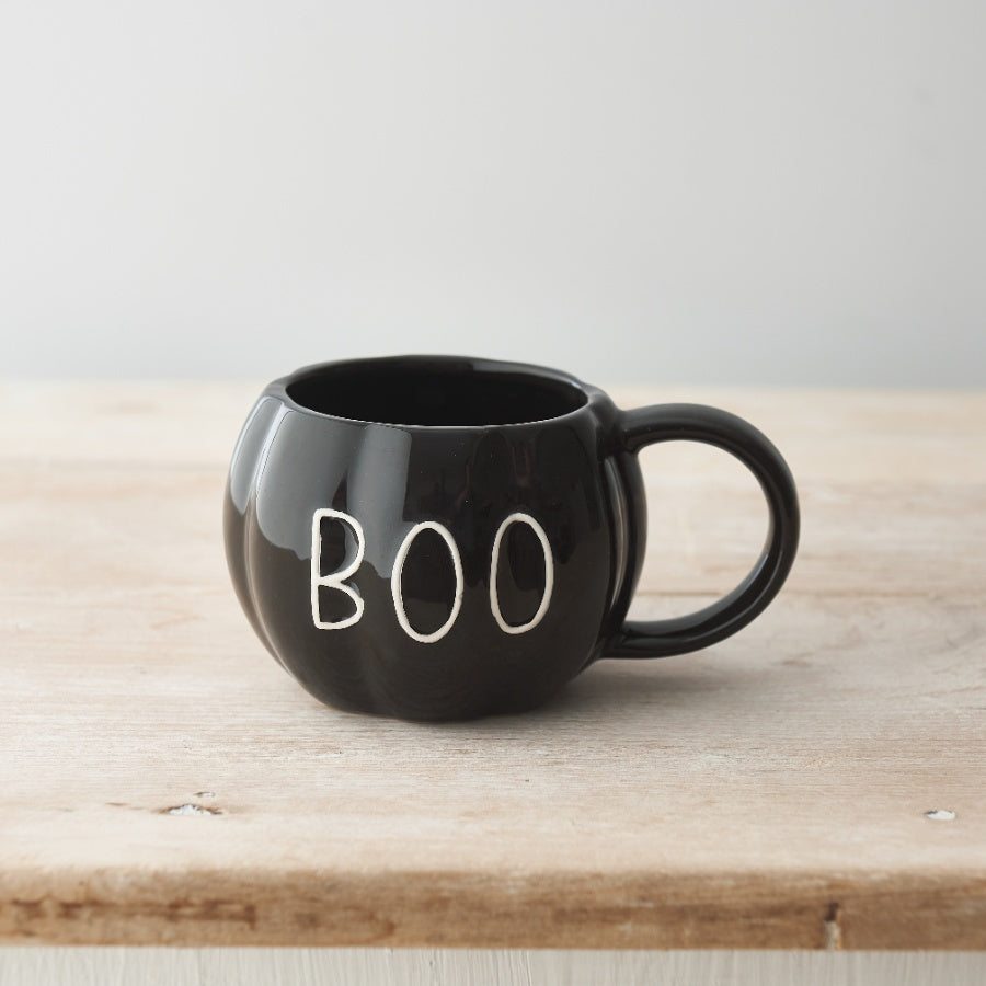 Mug citrouille BOO noir