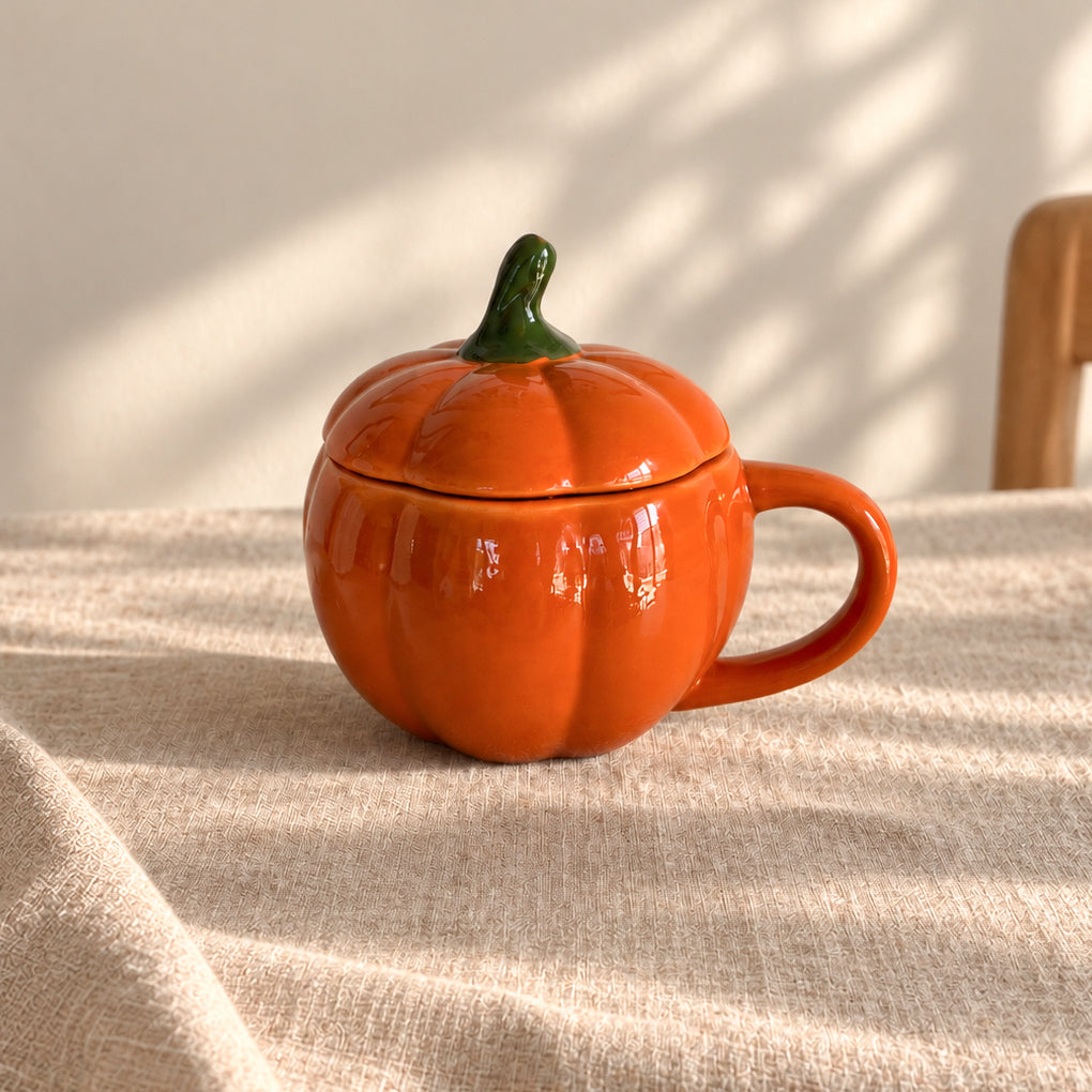 Mug citrouille avec couvercle
