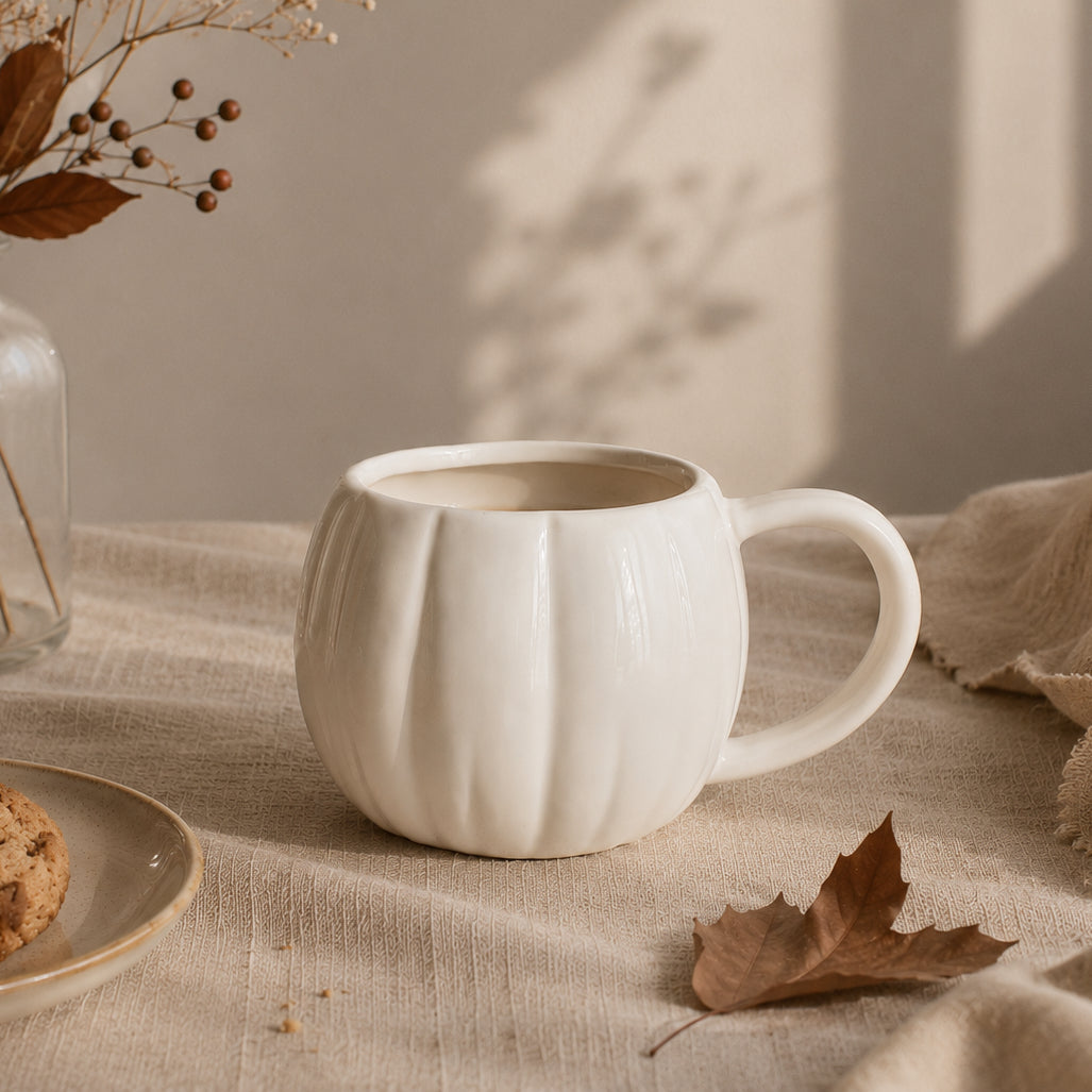 Mug citrouille blanc