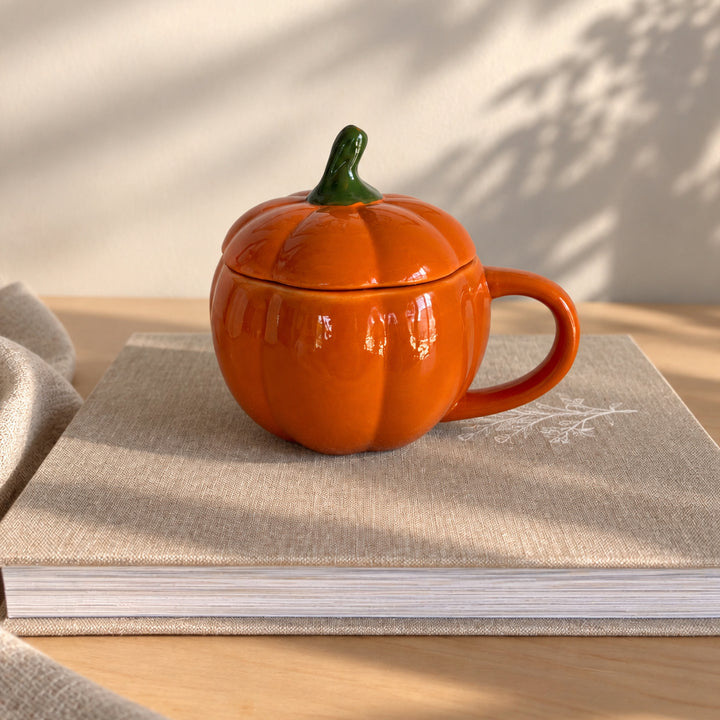 Mug citrouille avec couvercle
