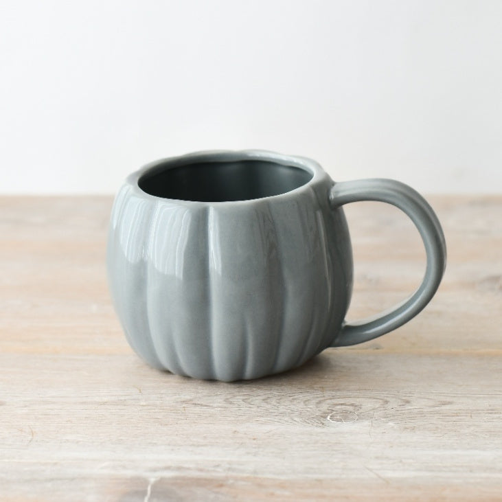 Grey pumpkin mug