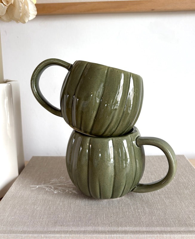Khaki pumpkin mug