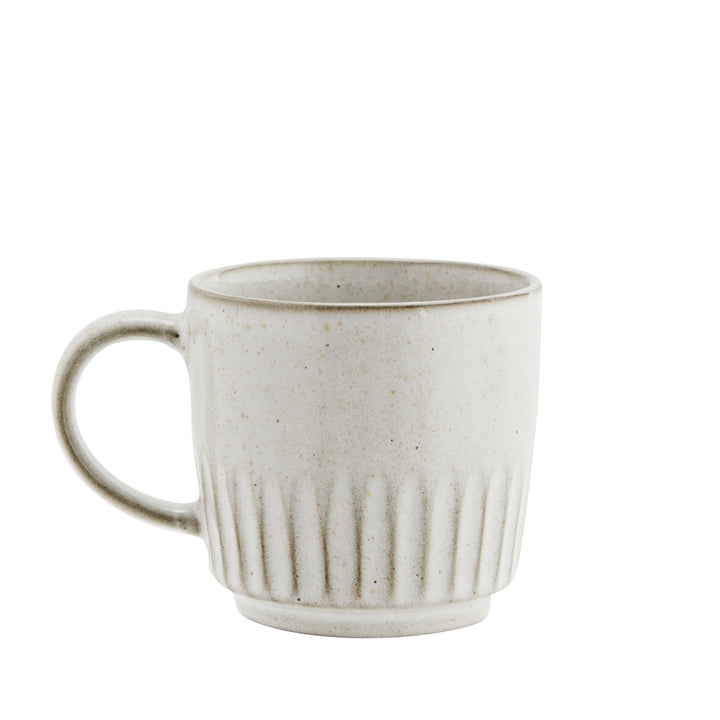 Mug Madam Stoltz beige strié