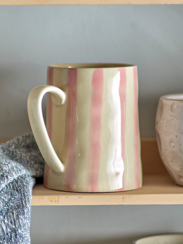 Pink striped Begoña "Bloomingville" mug