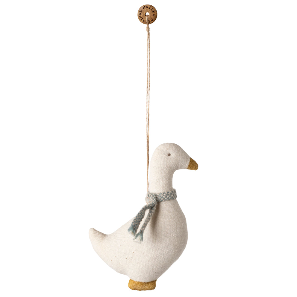 Oie Maileg avec écharpe bleue