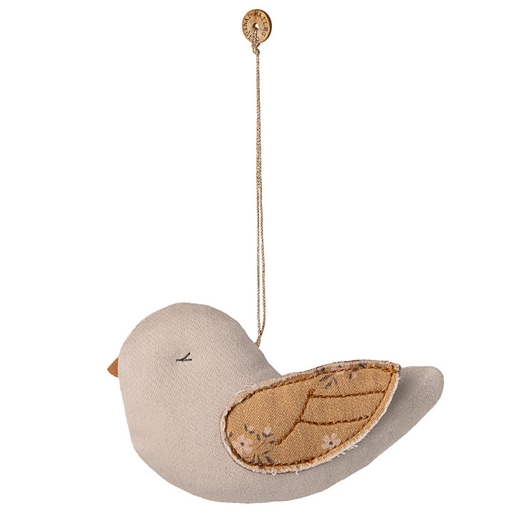 Oiseau Maileg beige en coton