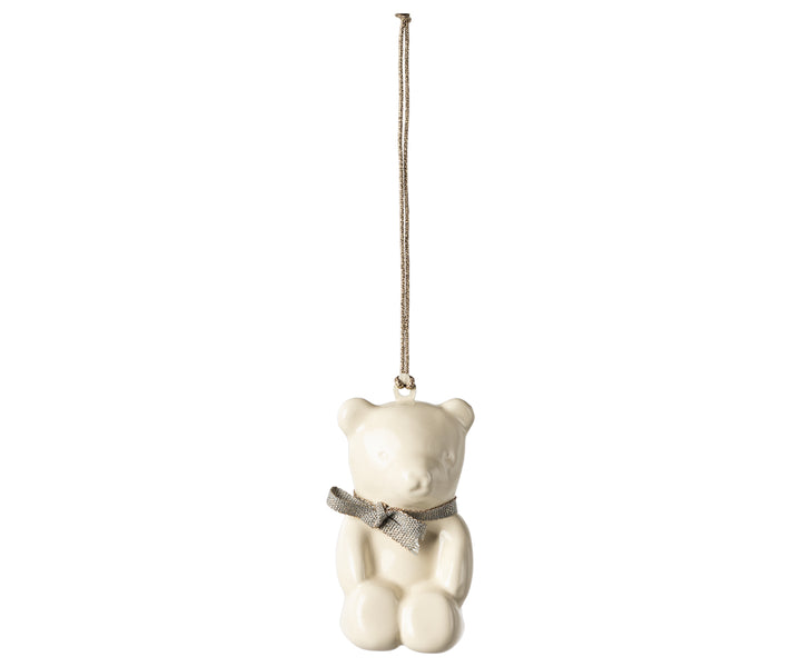 "Maileg" white and blue bear decoration