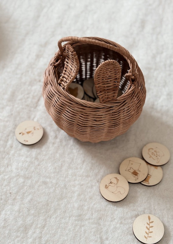 Rattan bunny basket