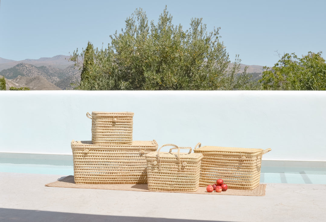 Coffre en feuilles de palmier