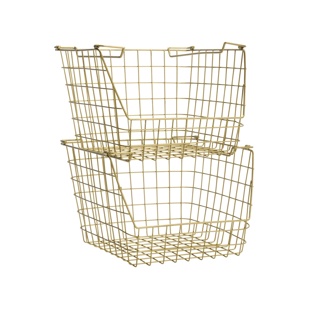 Panier empilable avec poignées L Madam Stoltz