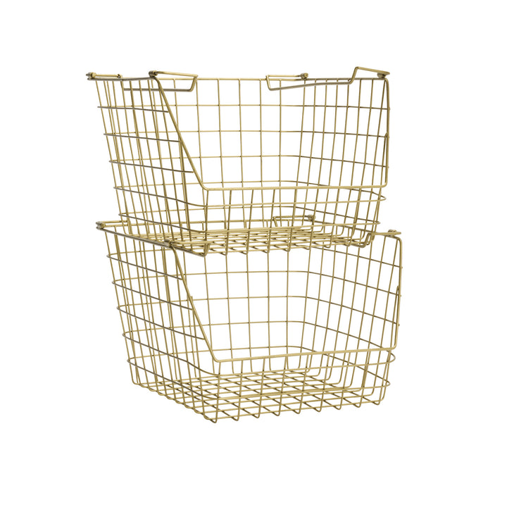Panier empilable avec poignées L Madam Stoltz