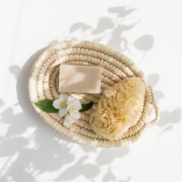 Panier ovale en raphia