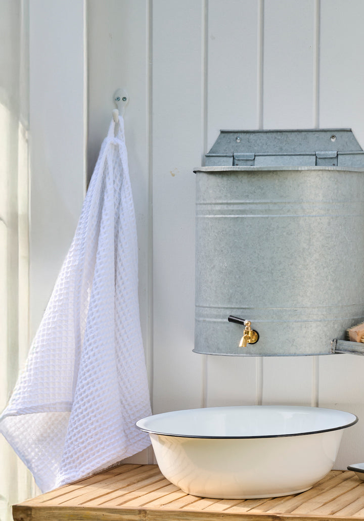 Small white double coat hook