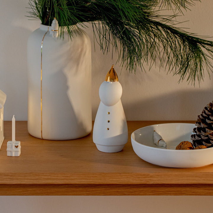 Père Noël lumineux dans son manteau