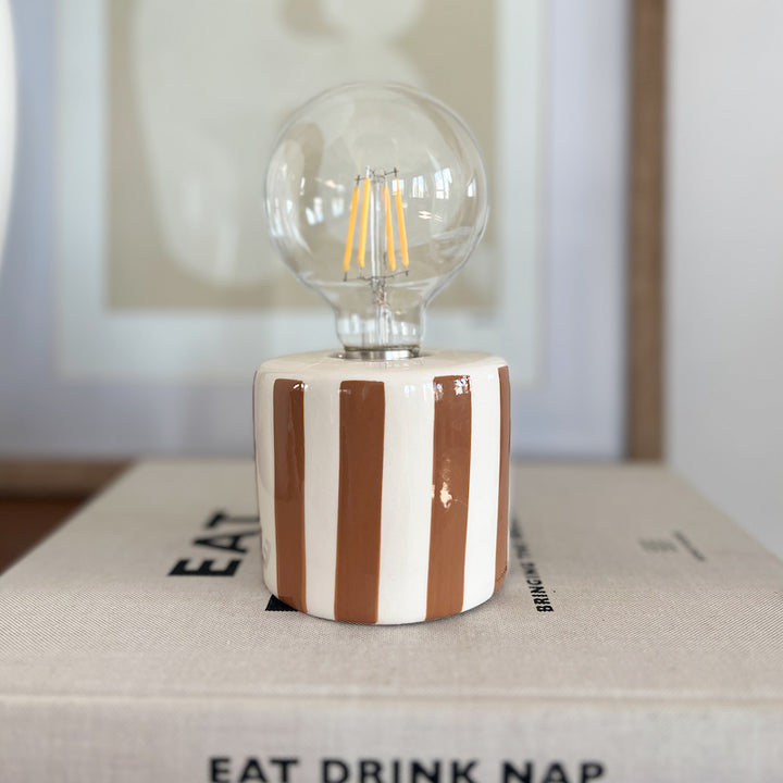 Joseph striped porcelain lamp