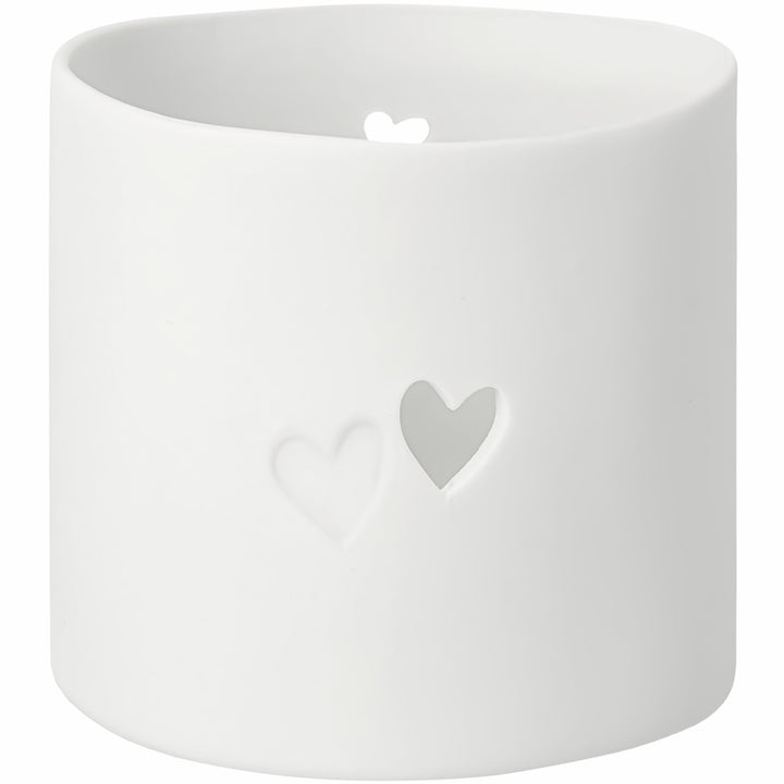 Photophore Cœur Räder en Porcelaine Blanche