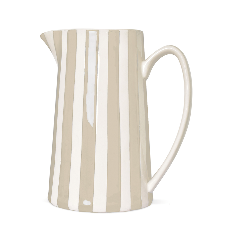 Pichet à rayures beige