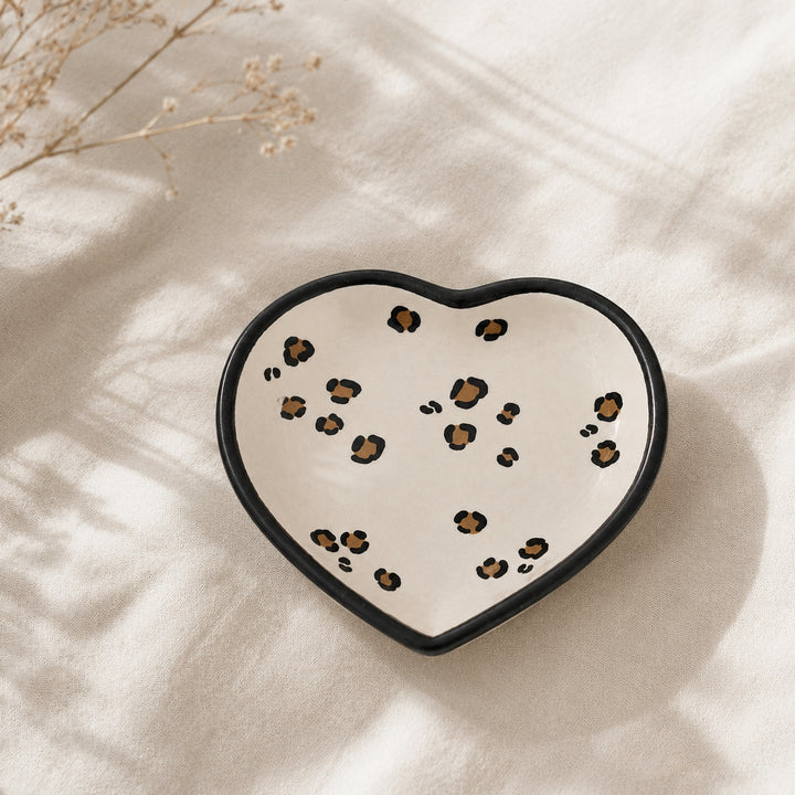 PLat coeur vide-poche léopard - Fabriqué en France