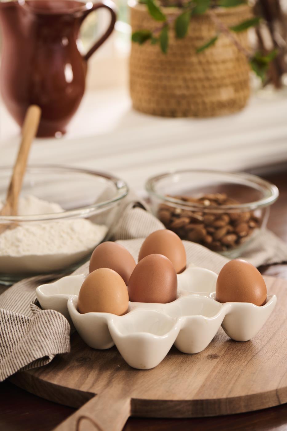 Plat pour oeufs blanc