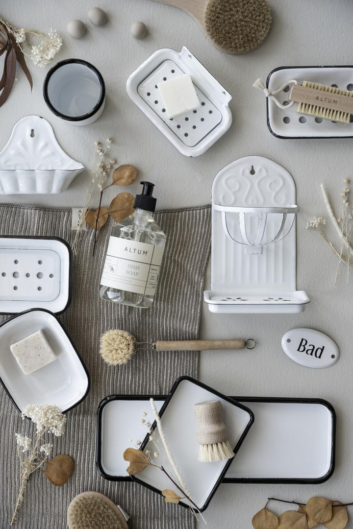 Jabonera de pared esmaltada