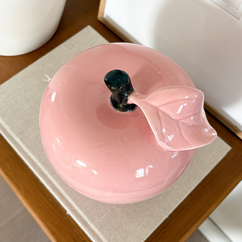 Pot pomme en céramique rose