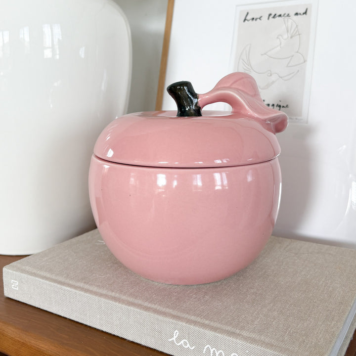 Pot pomme en céramique rose