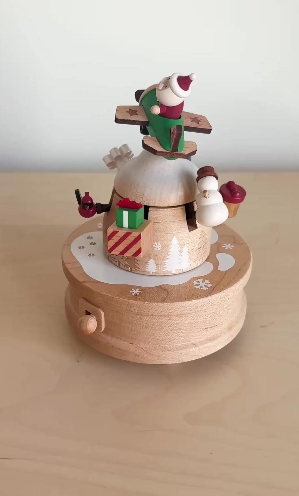 Boîte à musique Père Noël Wooderful life