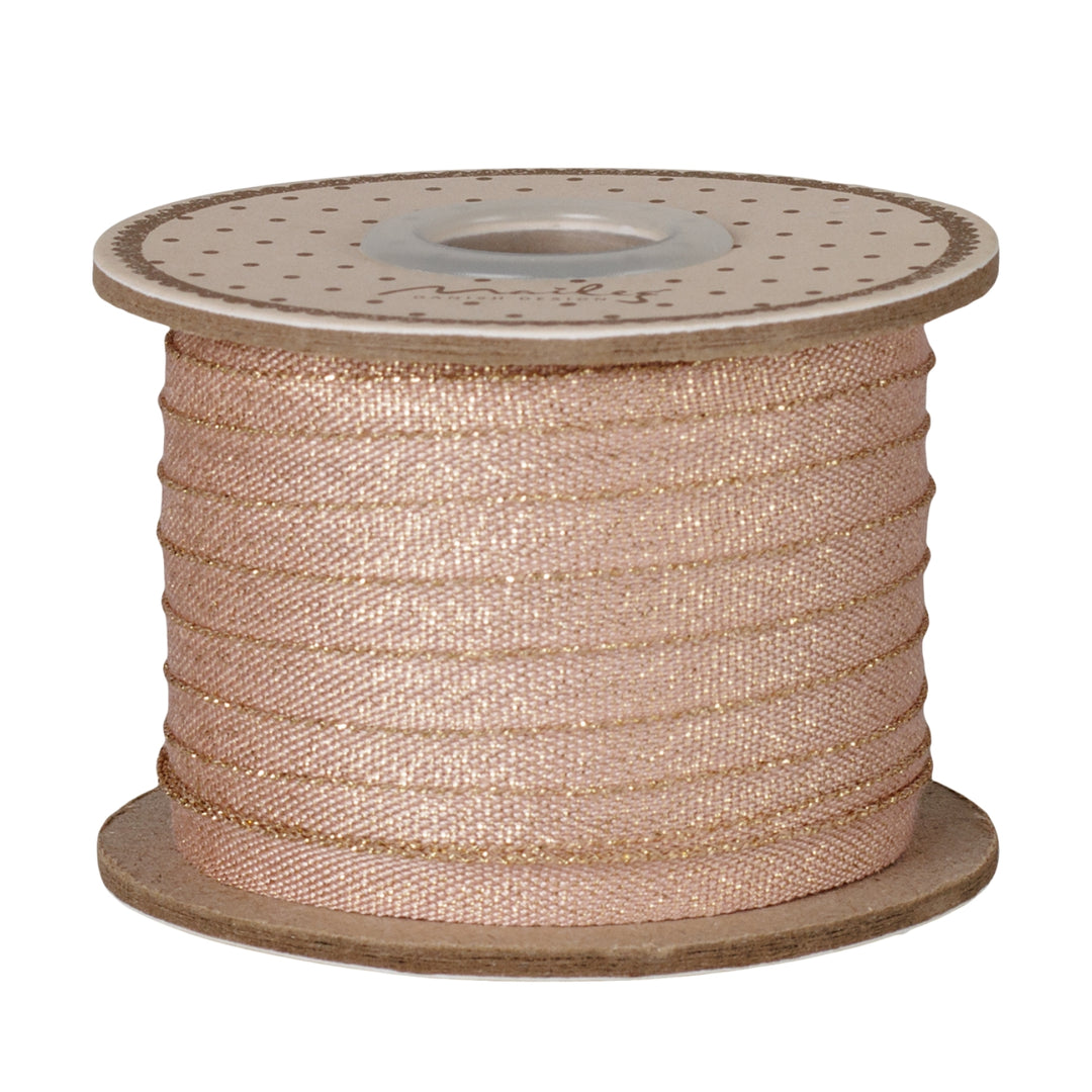 Ruban Maileg rose et or
