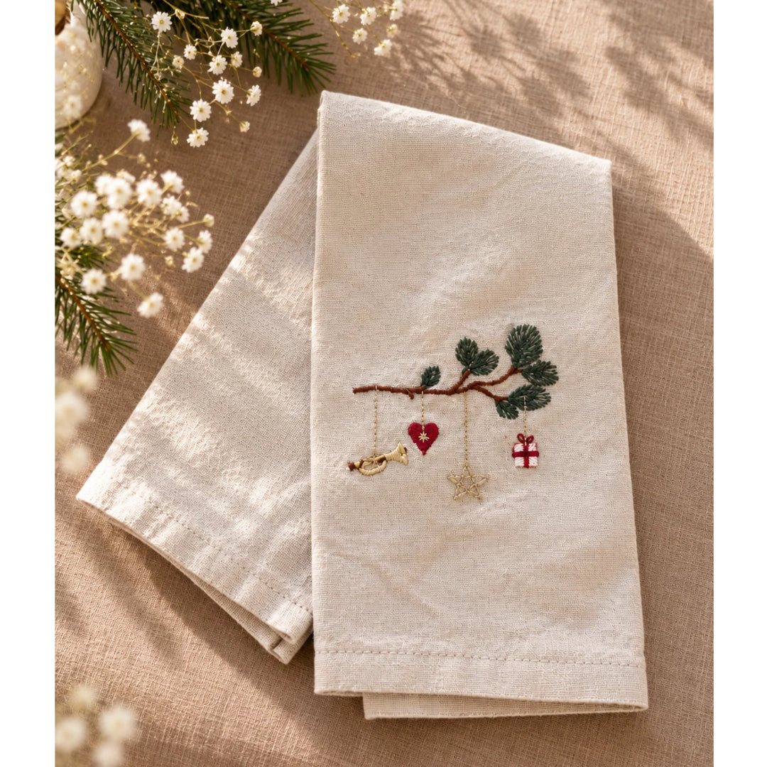 Serviette de Noël branche de pin IB Laursen