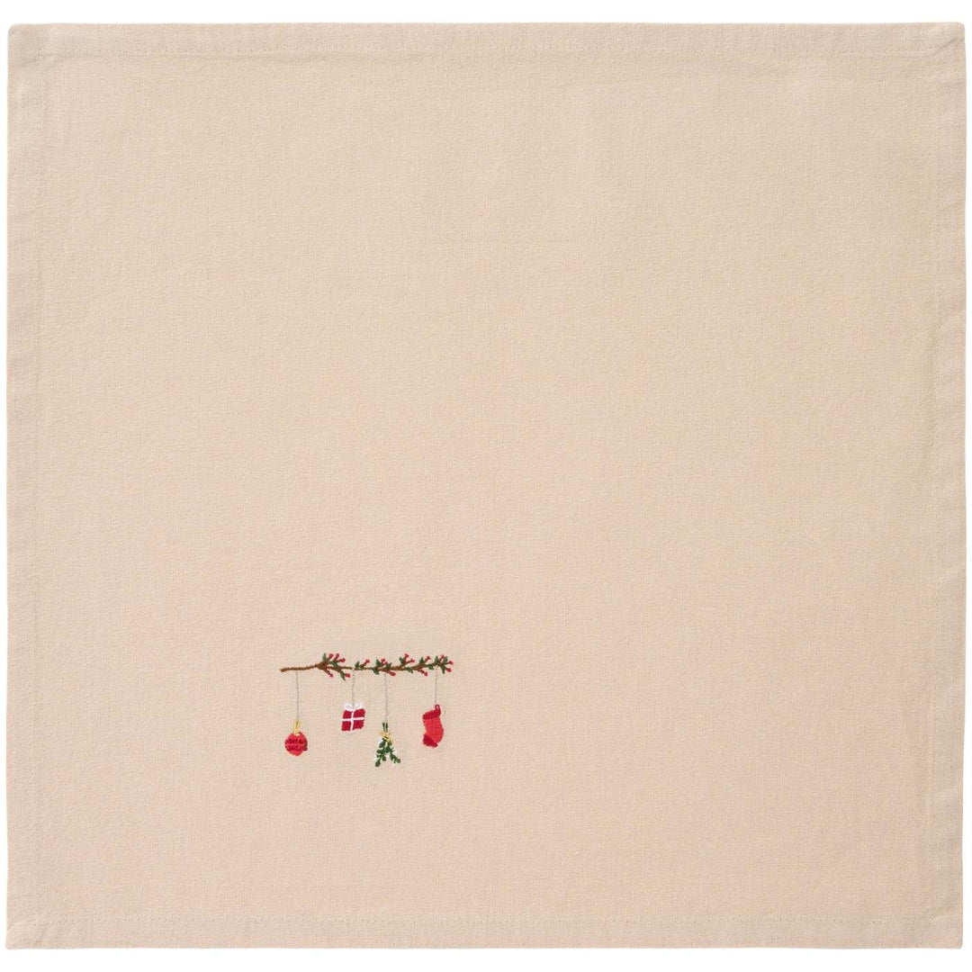 Serviette de table Noël brodée IB Laursen