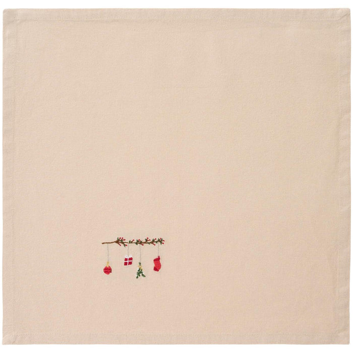 Serviette de table Noël brodée IB Laursen