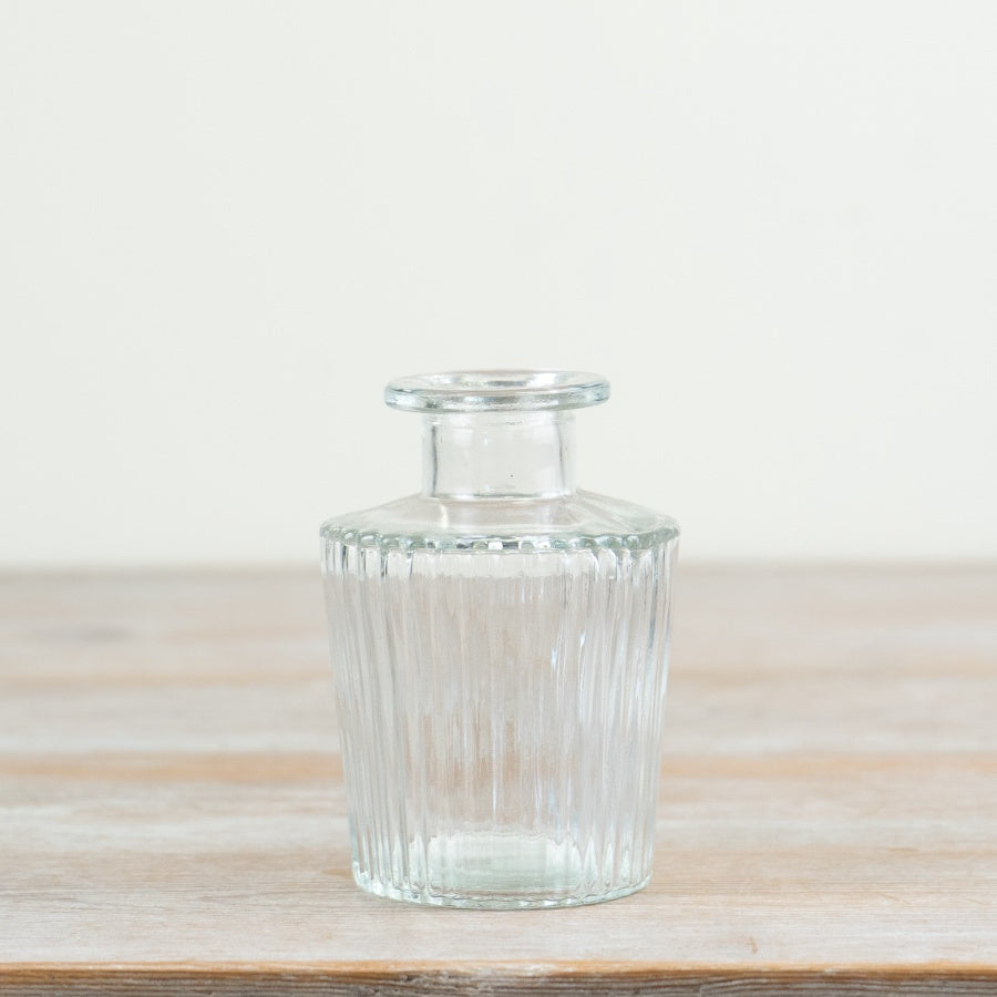 Soliflore à rayures en verre