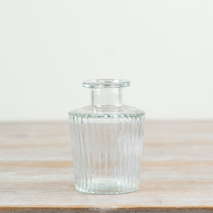 Soliflore à rayures en verre