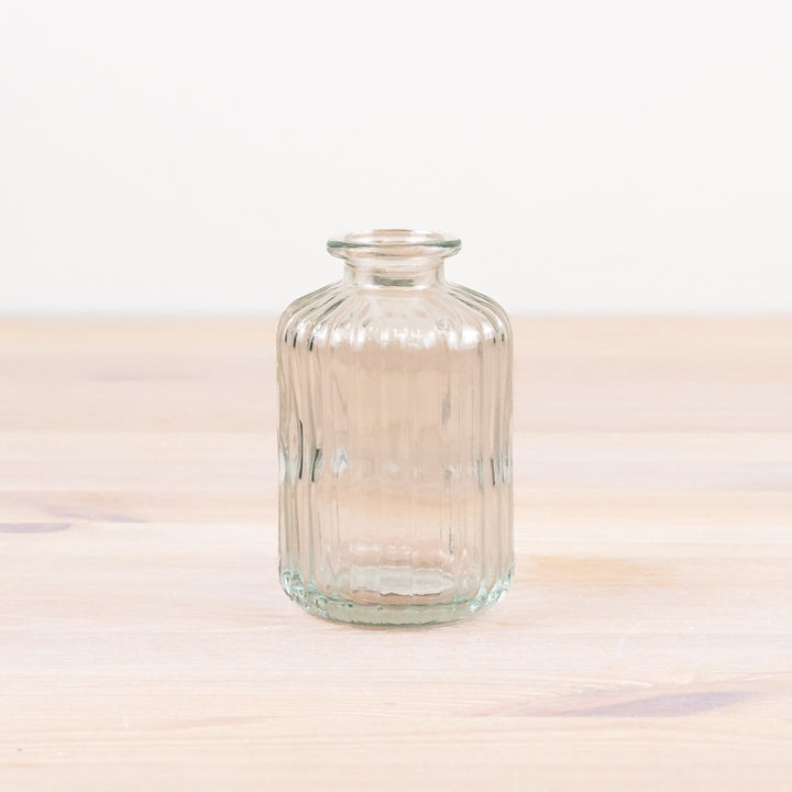 Vase soliflore en verre rayures