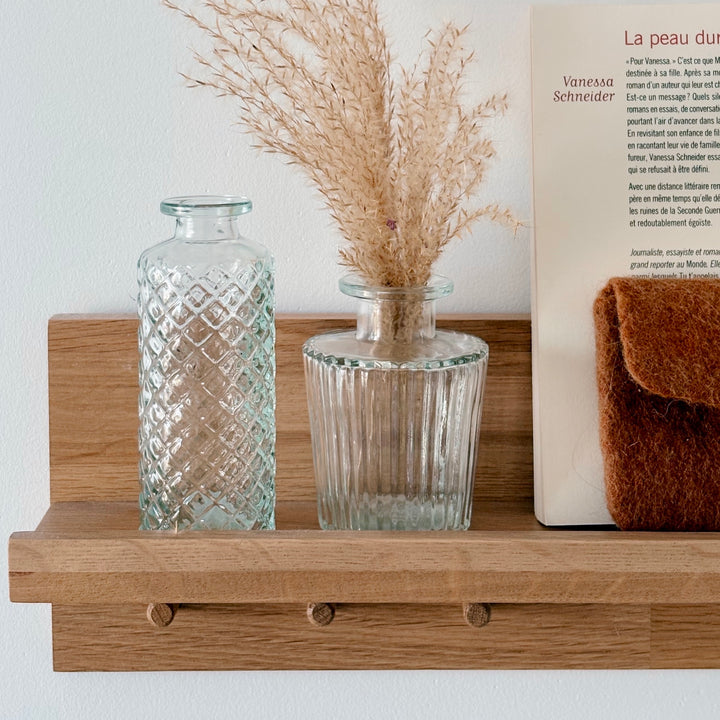 Soliflore à rayures en verre
