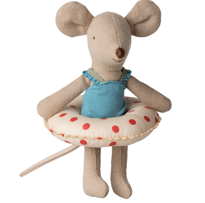 Souris de plage avec sa bouée Maileg