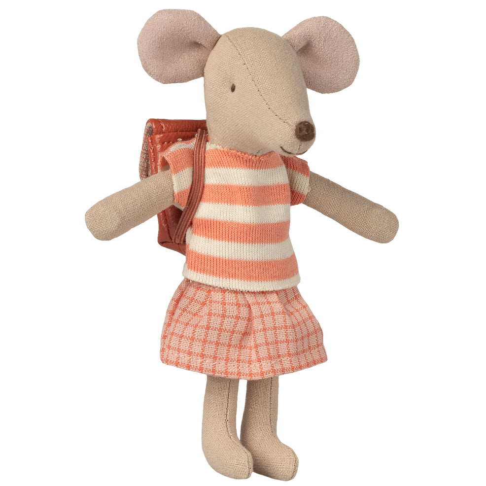 Grande soeur souris tricycle corail