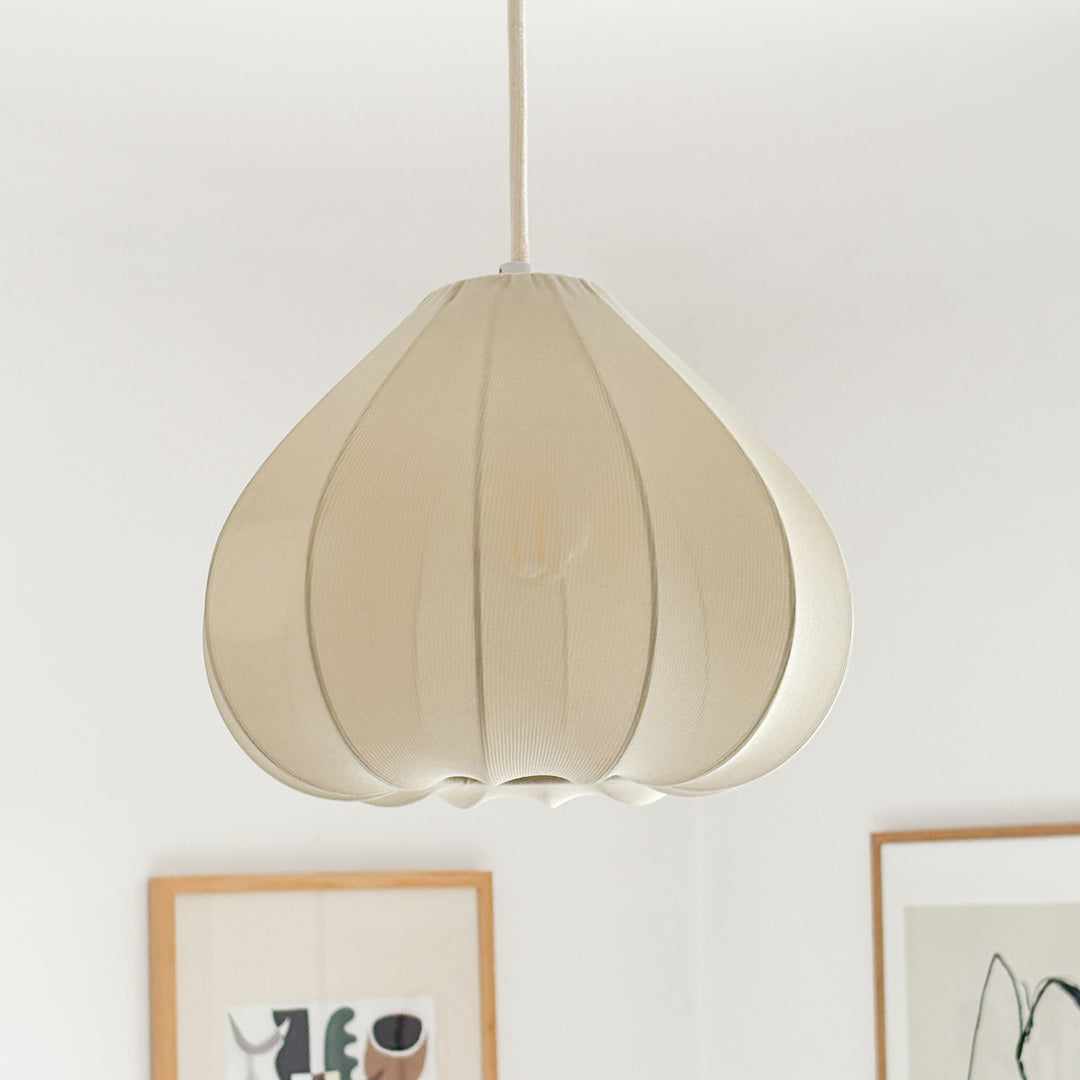 Suspension meringue en tissu beige S