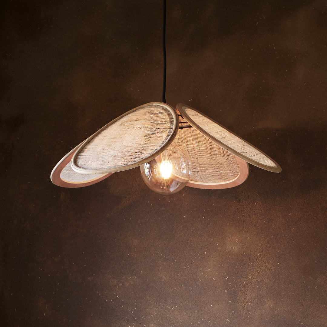 Luminaire Pétales Rotin Lin Madam Stoltz